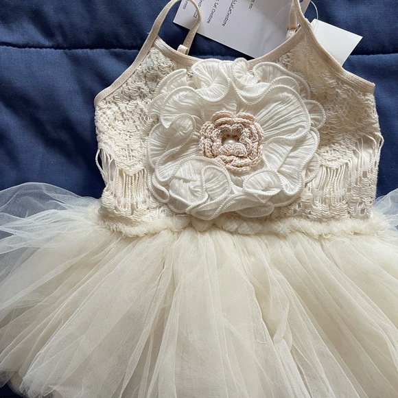 Ooh!La La!Couture Ivory baby girl dress - Picture 2 of 7
